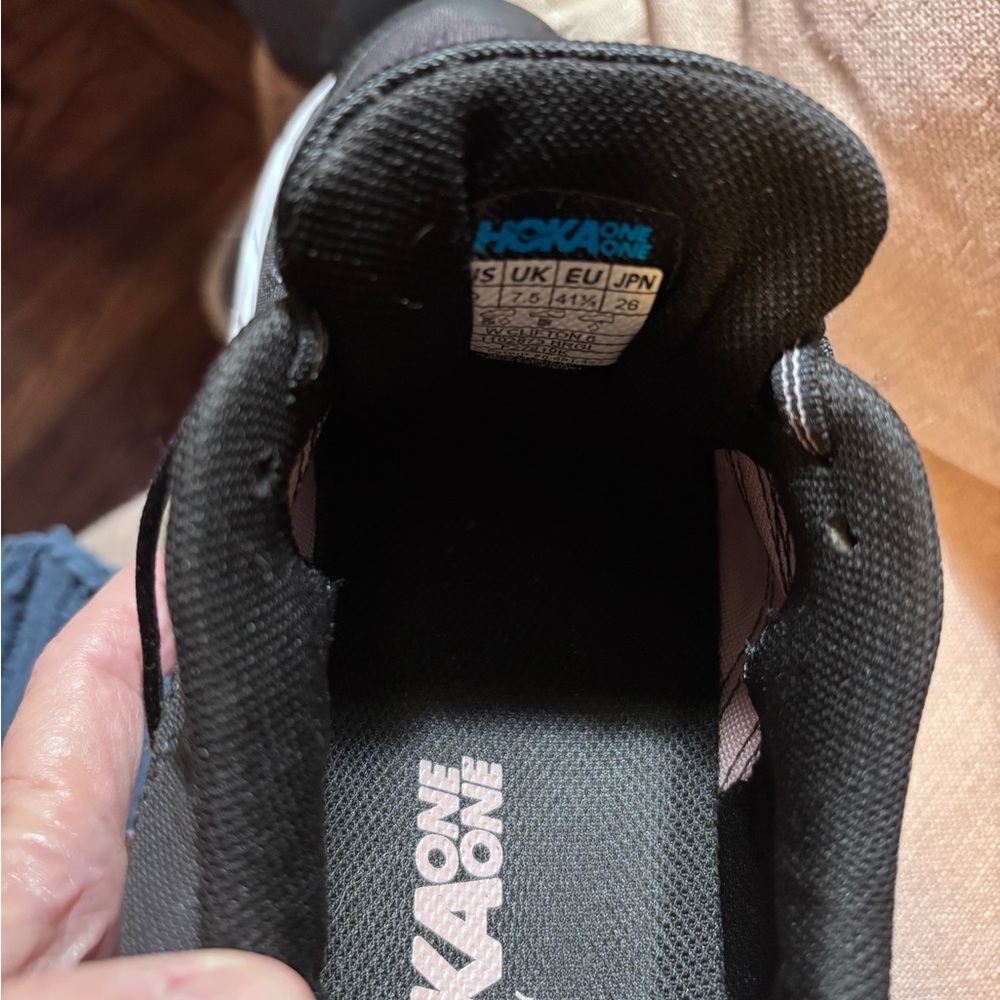 Hoka Black and White Athletic Shoes - Picture 5 of 6